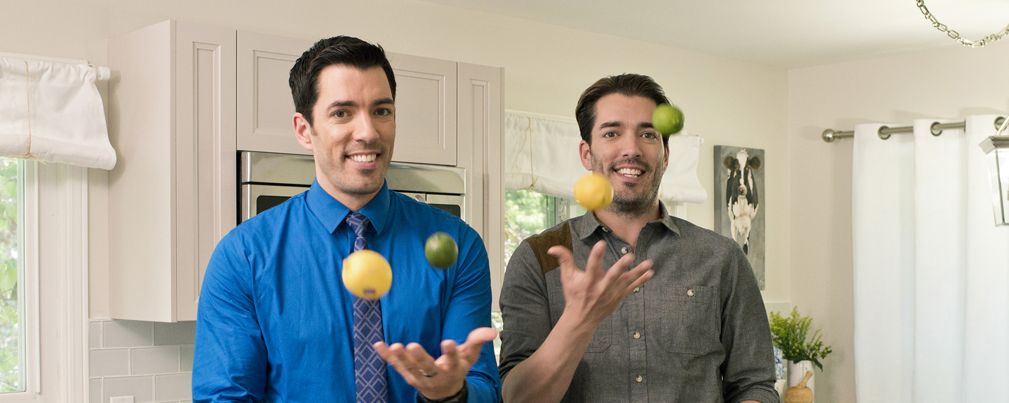 Property Brothers: Buying + Selling - Drew + Scott juggling - banner image 1